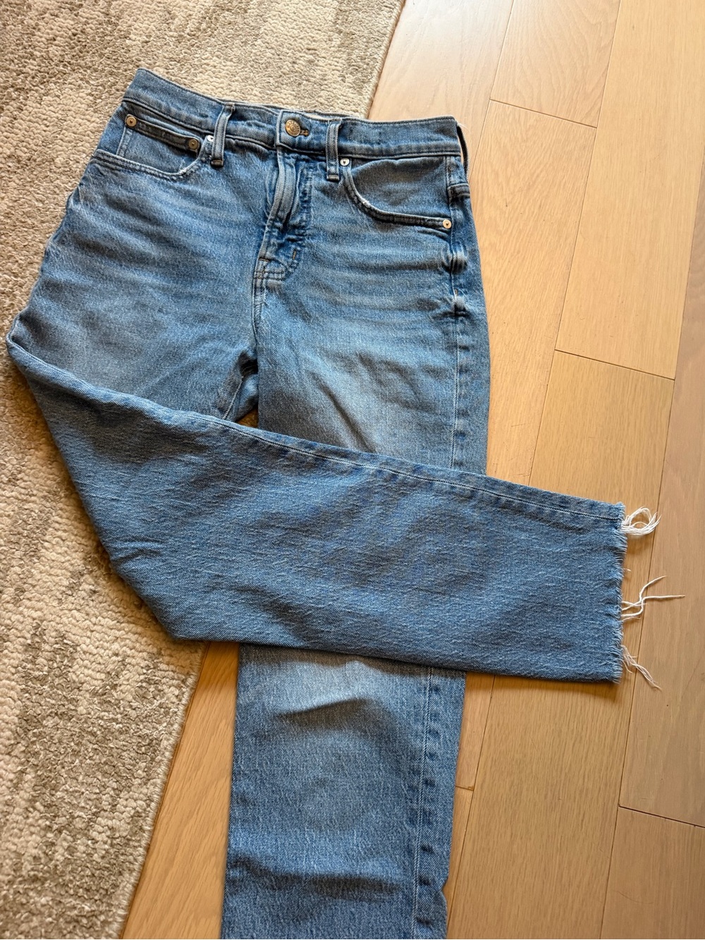 Madewell Medium Blue Straight-Leg Jeans